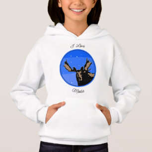 Moose en hiver - Art original de la faune