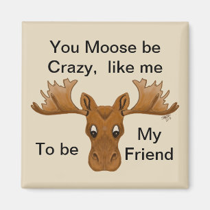 Moose être un aimant fou, ami, humour dire