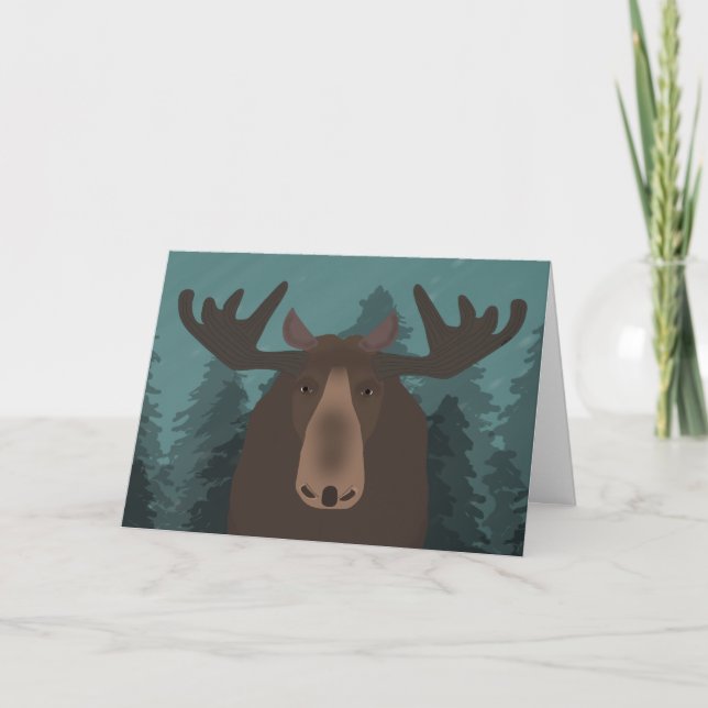 Moose Greeting Card (Front)