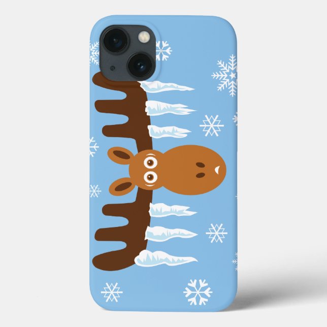 Moose Head_Icicle Antlers_Humorous Holidays Case-Mate iPhone Case (Back)