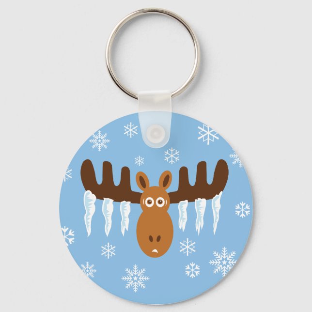 Moose Head_Icicle Antlers Keychain (Front)