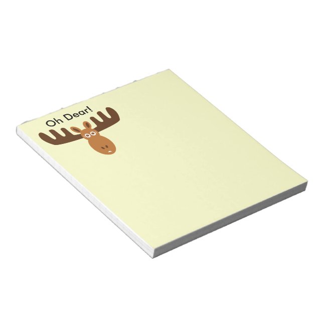 Moose Head_Oh Dear! custom Things To Do List Notepad (Angled)