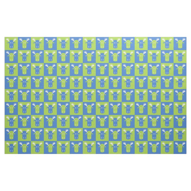 Moose Head Pop Art custom fabric (Fat Quarter)