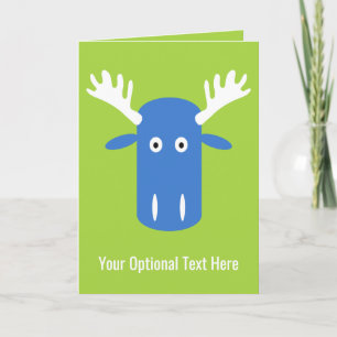 Moose Head Pop Art custom greeting card