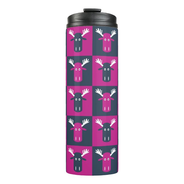 Moose Head Pop Art tumbler (Front)