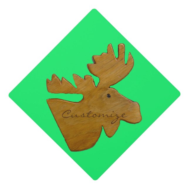 Moose Head Thunder_Cove Graduation Cap Topper (Front)