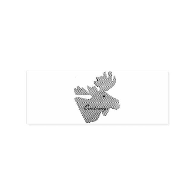 Moose Head Thunder_Cove Rubber Stamp (Imprint)