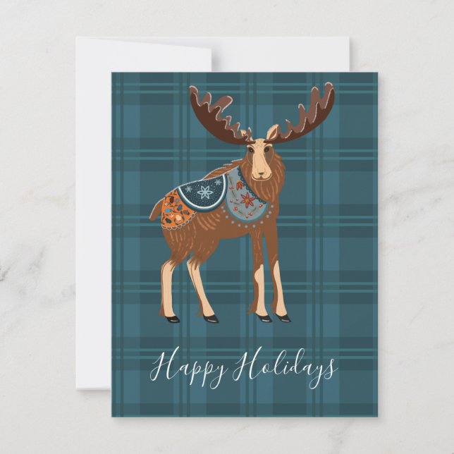Moose Holiday Card (Front)