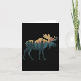 Moose Hunting Hiking Outdoor Camping Forest Men Wo Card