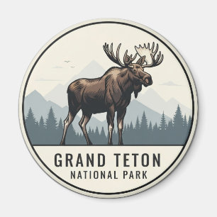 Moose in Grand Teton National Park Magnet
