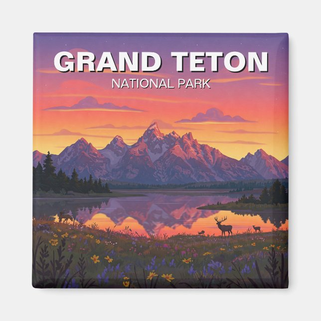 Moose in Grand Teton National Park Magnet (Front)