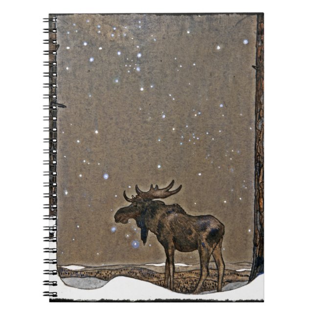 Moose in Snow Notebook (Front)