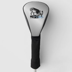 Moose in Stream Golf Head Cover