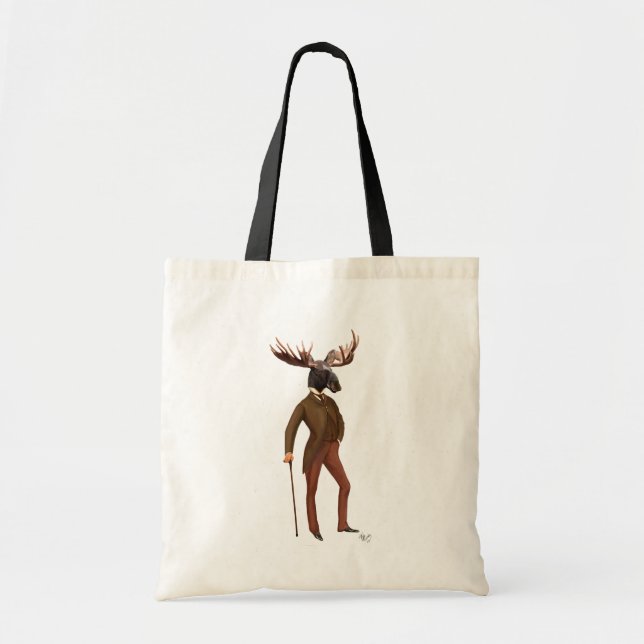 Moose In Suit Full 2 Tote Bag (Front)