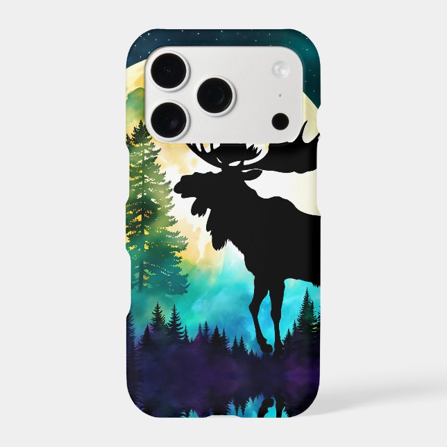 Moose in the forest Full moon  (Back)