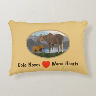 Moose in the Meadow Accent Pillow
