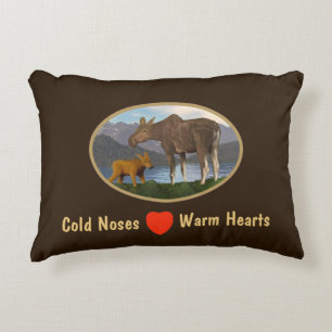 Moose in the Meadow Decorative Pillow