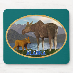 Moose in the Meadow Mouse Pad
