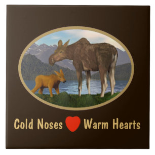 Moose in the Meadow Tile