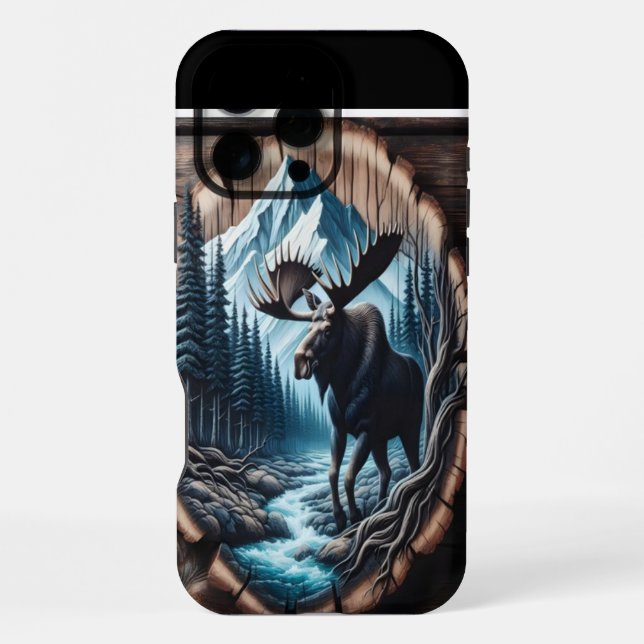 Moose In The Wilderness iPhone Case (Back)