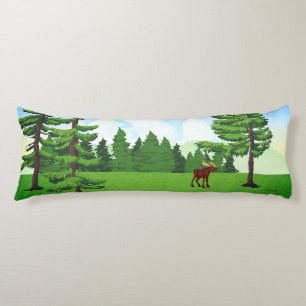 Moose in Valley - Body Pillow