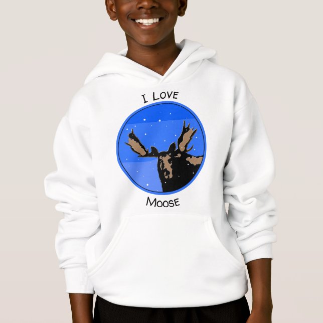 Moose in Winter  - Original Wildlife Art (Front)