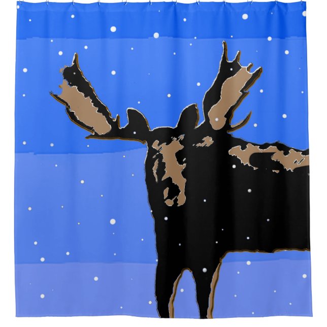 Moose in Winter  - Original Wildlife Art (Front)