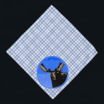 Moose in Winter  - Original Wildlife Art Bandana<br><div class="desc">Moose in Winter portrait,  original painting.   We specialize in cute and funny original art. Buy this for yourself or as a great gift for your Moose loving friends. Be creative - click on CUSTOMIZE to add/remove/change text,  resize the picture,  change colours or anything else the customization tool will allow!</div>