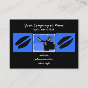 Moose in Winter - Original Wildlife Art Business Card