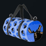 Moose in Winter  - Original Wildlife Art Duffle Bag<br><div class="desc">Moose in Winter portrait,  original painting.   We specialize in cute and funny original art. Buy this for yourself or as a great gift for your Moose loving friends. Be creative - click on CUSTOMIZE to add/remove/change text,  resize the picture,  change colours or anything else the customization tool will allow!</div>