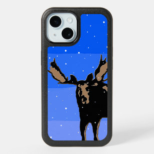 Moose in Winter  - Original Wildlife Art iPhone 15 Case