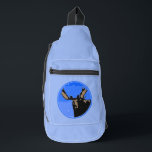 Moose in Winter  - Original Wildlife Art Sling Bag<br><div class="desc">Moose in Winter portrait,  original painting.   We specialize in cute and funny original art. Buy this for yourself or as a great gift for your Moose loving friends. Be creative - click on CUSTOMIZE to add/remove/change text,  resize the picture,  change colours or anything else the customization tool will allow!</div>