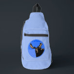 Moose in Winter  - Original Wildlife Art Sling Bag<br><div class="desc">Moose in Winter portrait,  original painting.   We specialize in cute and funny original art. Buy this for yourself or as a great gift for your Moose loving friends. Be creative - click on CUSTOMIZE to add/remove/change text,  resize the picture,  change colours or anything else the customization tool will allow!</div>