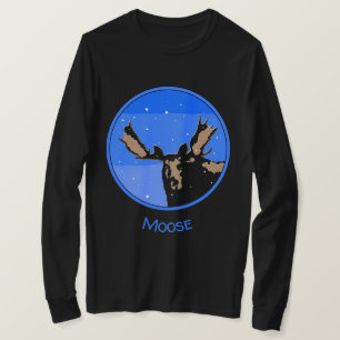 Moose in Winter  - Original Wildlife Art T-Shirt