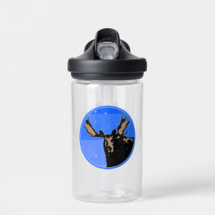 Moose in Winter - Original Wildlife Art Water Bottle
