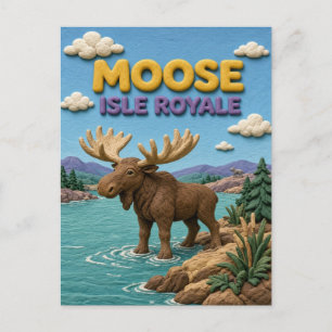 Moose Isle Royale Modern KlayKoo Postcard