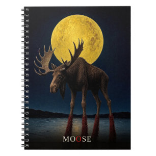 Moose Long Socks gothic Surreal Notebook