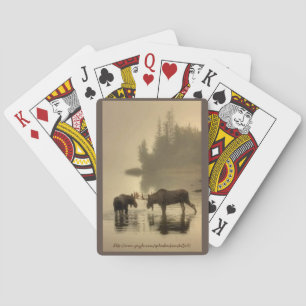 " Moose Misty Morning" Playing Cards