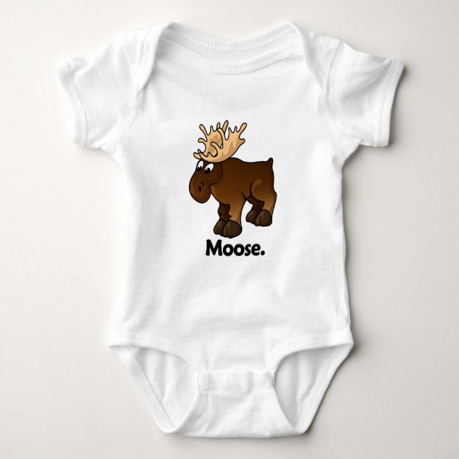 Moose Moose. Baby Bodysuit (Front)