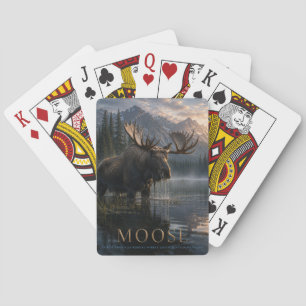 Moose Mountain Lake ANIMALS Poker Playing Cards