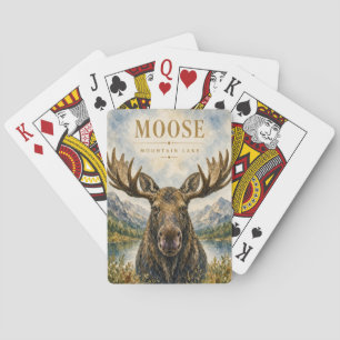Moose Mountain Lake Wildlife Playing Cards