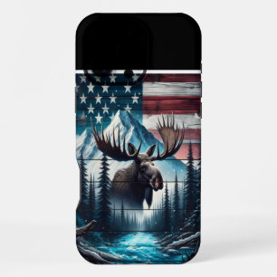 Moose & Mountain Under The Stars iPhone 16 Pro Max Case