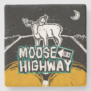 Moose on a Highway Coaster