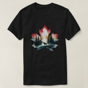 Moose on a Maple Leaf T-Shirt