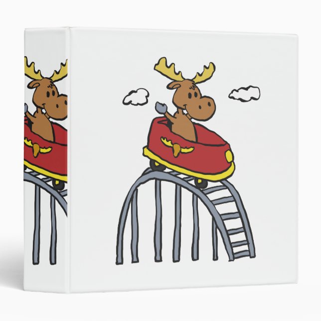 Moose on Roller Coaster | choose background colour Binder (Front/Spine)
