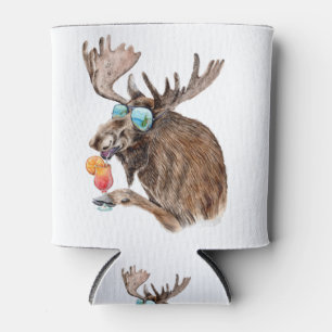 Moose on Vacation Can Cooler