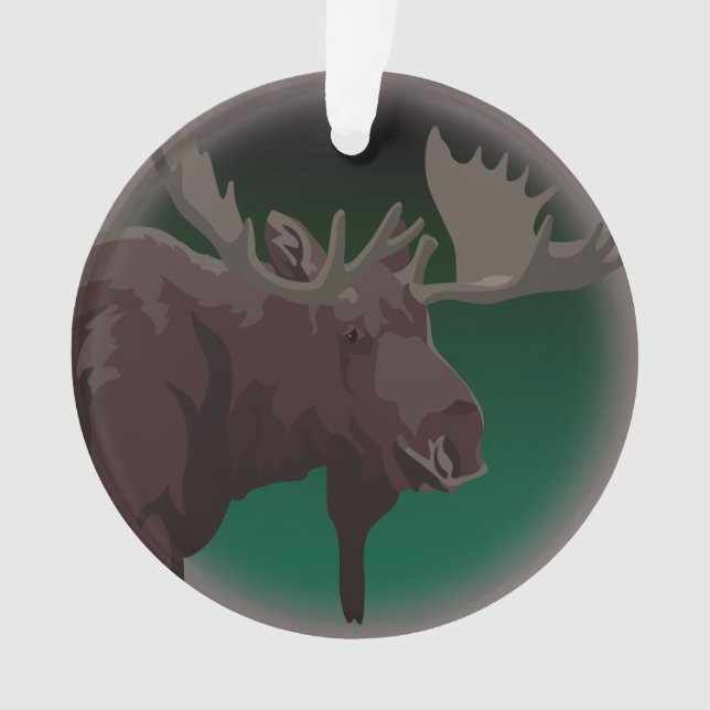 Moose Ornaments Moose Art Christmas Decorations (Front)