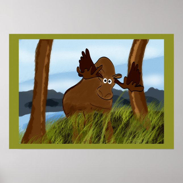 Moose Painting Poster (Front)