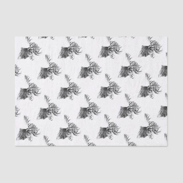 Moose Personalize Tissue Paper (Front)