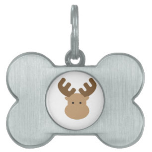 Moose Pet Name Tag